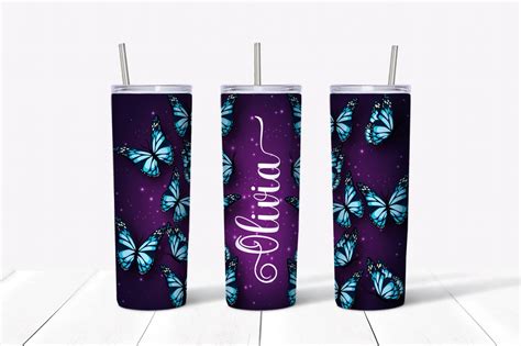 Butterfly Tumbler Sublimation Designs 20 Oz Skinny Tumbler Etsy UK