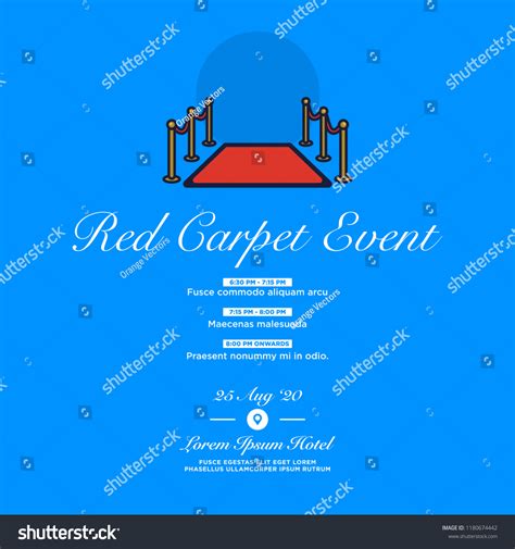 Event Invitation Red Carpet Vector Illustration Stock Vector (Royalty ...