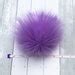 Luxury Faux Fur Lilac Large Inch Pom Poms Fake Fur Purple Crochet