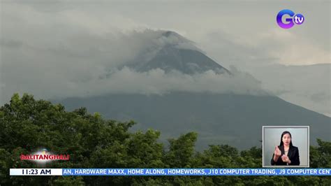 PHIVOLCS 306 Rockfall Events At 2 Volcanic Quakes Naitala Ng Mayon Sa