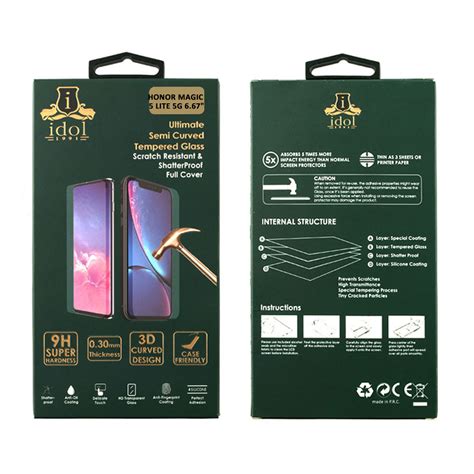 IDOL 1991 TEMPERED GLASS HONOR MAGIC 5 LITE 5G 6 67 9H 0 25mm 3D EDGE