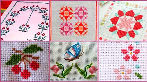 Easy To Make Colourful Cross Stitch Hand Embroidery Designs Youtube