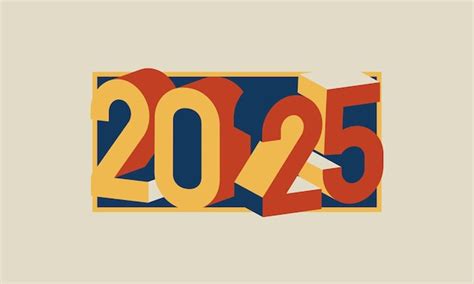 Premium Vector 2025 New Year Number Design