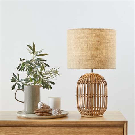 Temple And Webster 54cm Natural Havana Rattan Table Lamp