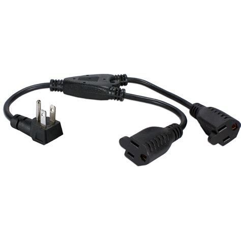 QVS Flat-Plug OutletSaver 90° Splitter Adapter PPRT-ADPT2