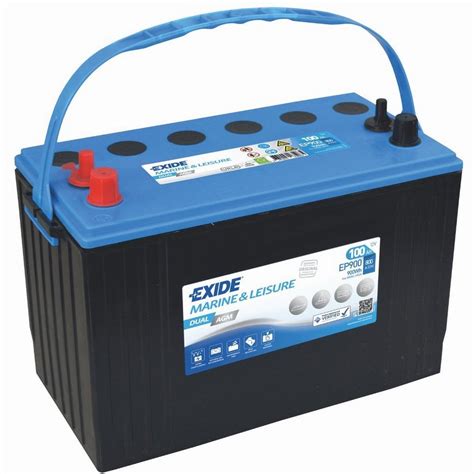 Exide Exide Ep900 Dual Agm 12v 100ah Marine And Leisure Batterie Batterie 12 V