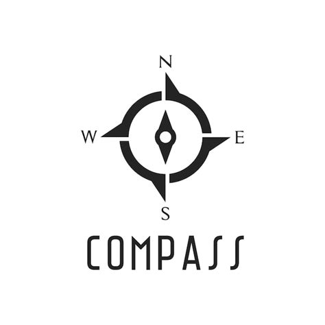 Premium Vector Simple Illustration Compass Logo Design With Four Cardinal Directions East