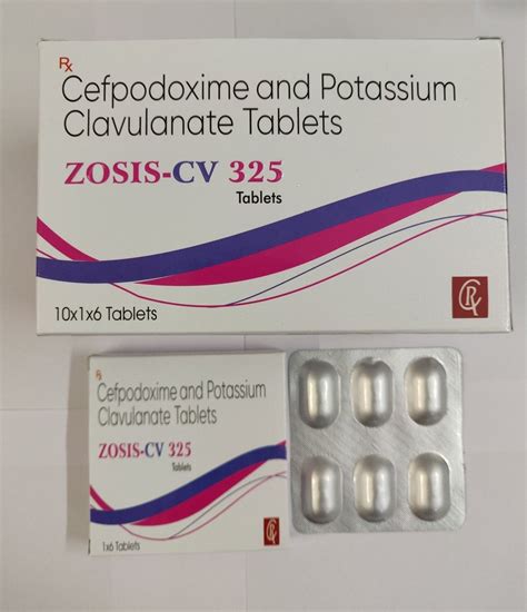 Zosis Cv Cefpodoxime Proxetil Mg Clavulanic Acid Mg Tablets