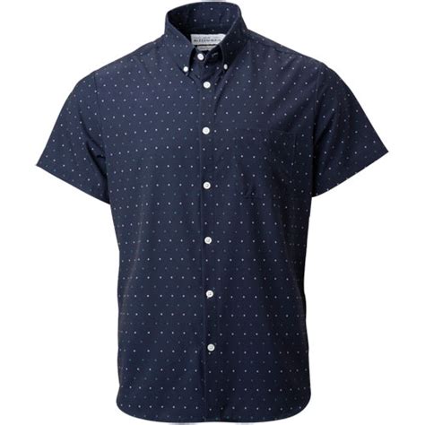 Mizzenmain Mens Jameson Printed Button Down Golf Shirt