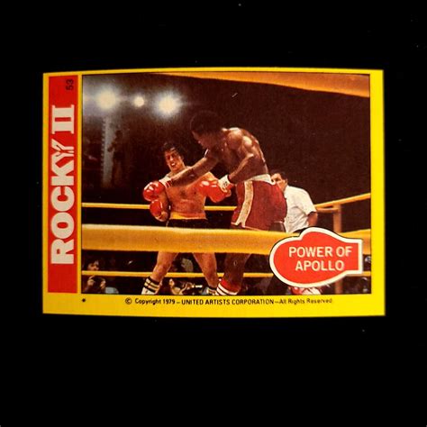 1979 Topps Rocky Ii Trading Card 53 Power Of Apollo Nm Pack Fresh Ebay