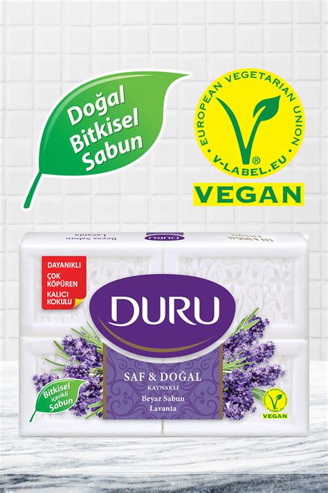 Duru Saf Doğal Kaynaklı Lavanta 16 Adet Beyaz Kalıp Sabun 4x600gr