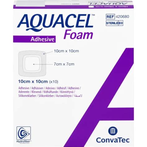 ConvaTec AQUACEL Foam adhäsiv 10x10cm 10 Stk kaufen Kanela