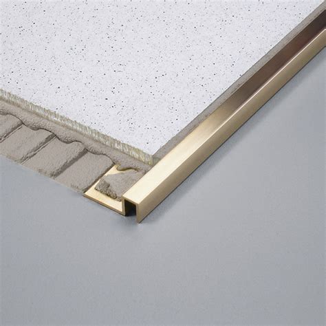 Dural High Gloss Polished Solid Brass Square Edge Tile Trim Dpm M