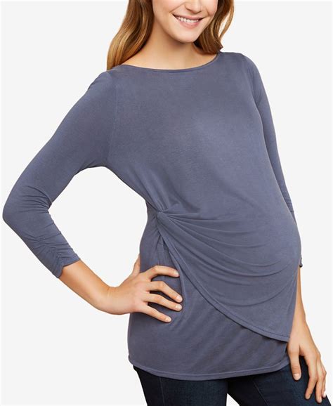 Jessica Simpson Maternity Twist Front Top Macys