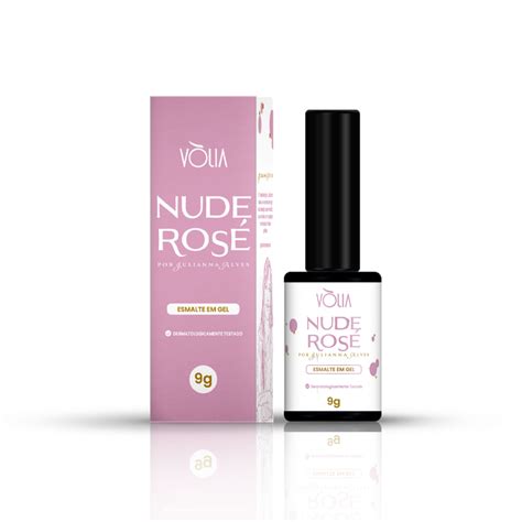 Esmalte em gel Volia 9g Nude Rosé Casa das Unhas Unhas de Gel