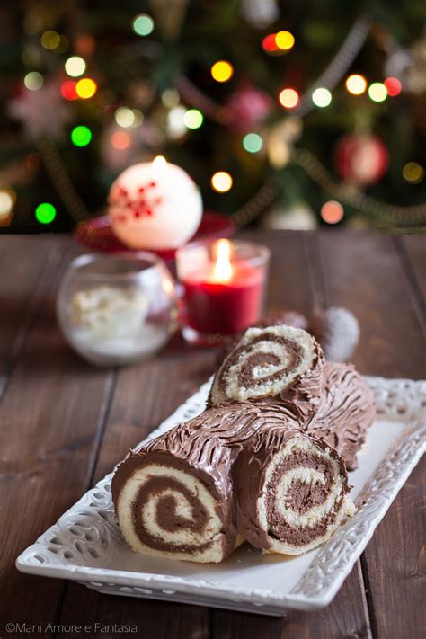 Tronchetto Di Natale Facile Rotolo Dolce Di Pasta Biscotto Panna E