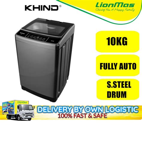 KHIND 10kg Fully Auto Washing Machine WM100A Washer Mesin Basuh Lazada