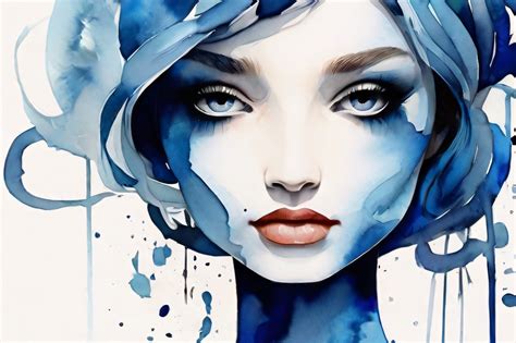 Abstract Watercolor Art Of A Girl Free Stock Photo - Public Domain Pictures