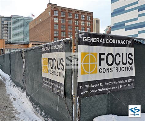 Custom Construction Fence Banners And Company Logo Signs For Jobsites