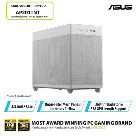 Promo Asus Prime Ap201 Mesh Micro Atx Case White Cicil 0 3x Jakarta Pusat Asus Component