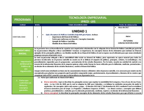 Dariasgo Guia3 Resumen De Politicas Contables NIIF Para Pymes Manual