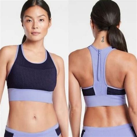 Athleta Cross Train Perforated Bikini Top Small Gem