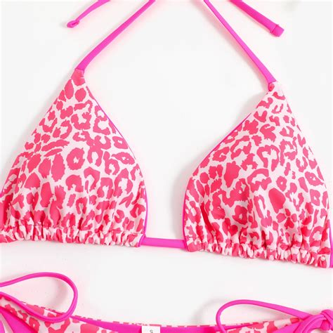 Sexy Leopard Micro Bikini 2025 Women Swimsuit Female Swimwear Thong Bikinis Set Brazilian Halter