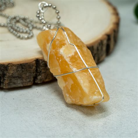 Orange Calcite Necklace 2 The Crystal Council