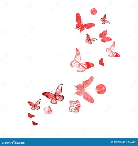 Flock Of Silhouette Butterflies Stock Illustration Illustration Of