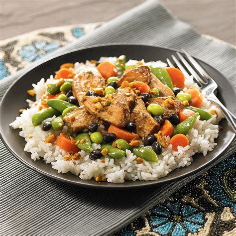 Asian Chicken over Rice with Vegetables Recipe from H-E-B