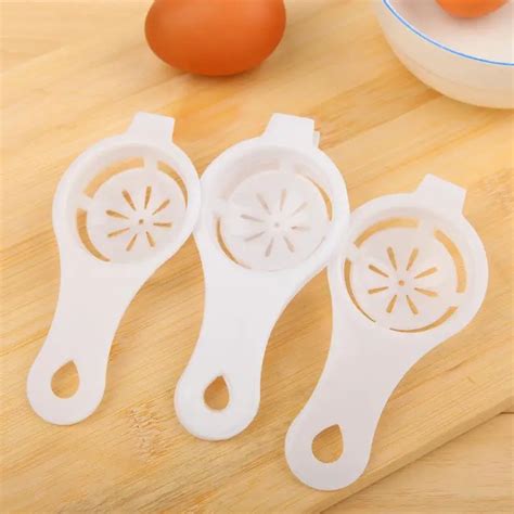 Oloey 1pc 126cm Household Plastic White Egg Yolk Seperator Separator