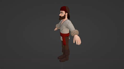 3d Model Low Poly Stylized Pirate Vr Ar Low Poly Cgtrader