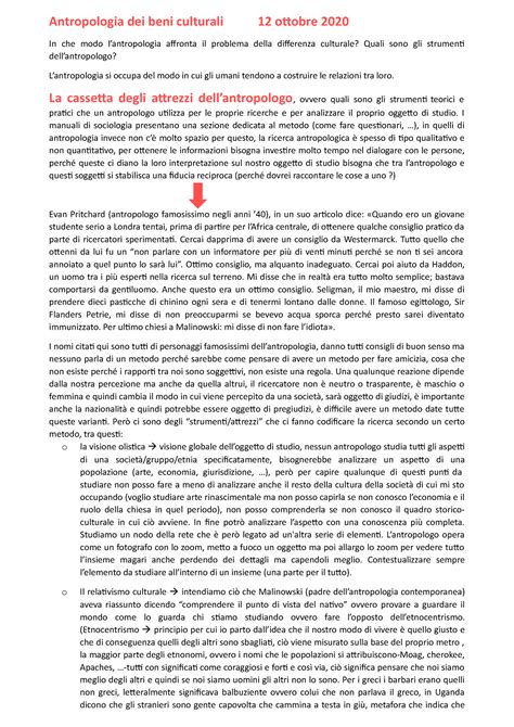 La Cassetta Degli Attrezzi Dell Antropologo Antropologia Dei Beni