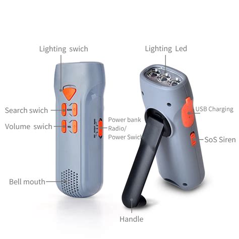 Portable Rechargeable Emergency Fm Radio Flashlight - Buy Emergency Fm ...