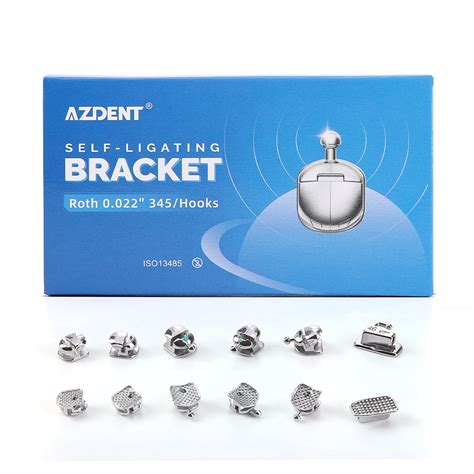 Azdent Dental Orthodontic Self Ligating Brackets Spherical Monoblock R