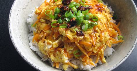 Carrot Scrambled Egg Rice Bowl Recipe By Hiroko Liston Cookpad