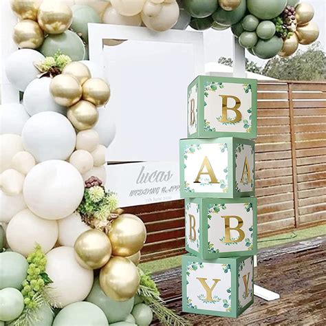 Buy Sage Green Baby Shower Boxes For Birthday Party Decorations