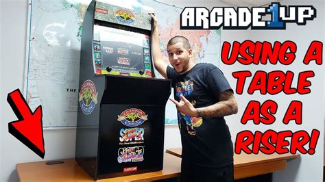 Using A Table As A Riser For Arcade1up Arcade Cabinets Youtube