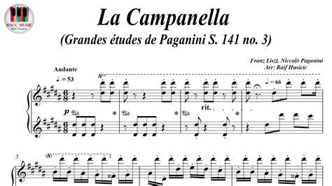 La Campanella Grandes études de Paganini S 141 no 3 Franz Liszt N