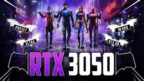 RTX 3050 Gotham Knights 1440p 1080p Ultra Settings RTX ON YouTube