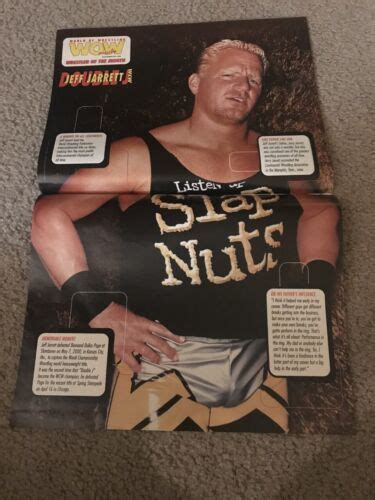 Vintage JEFF JARRETT WCW Wrestling Poster Centerfold 2000 WWF WWE EBay