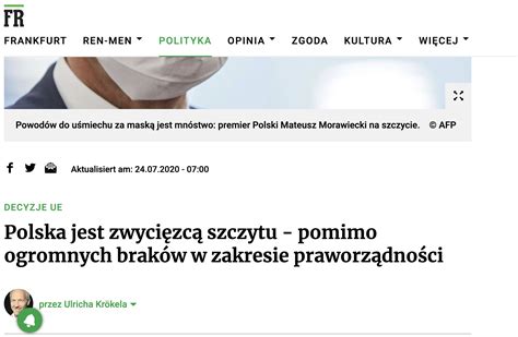 STAN GRY Frankfurter Rundschau Polska zwycięzcą szczytu Morawiecki