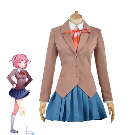 Hot Game Doki Doki Literature Club Sayori Yuri Natsuki Monika Cosplay