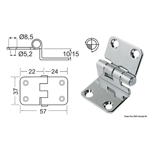 Cerniera A Sbalzo Mm Scegli Il Modello Cerniera Inox X X Mm