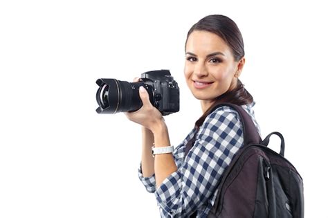 premium photo woman photographer  work