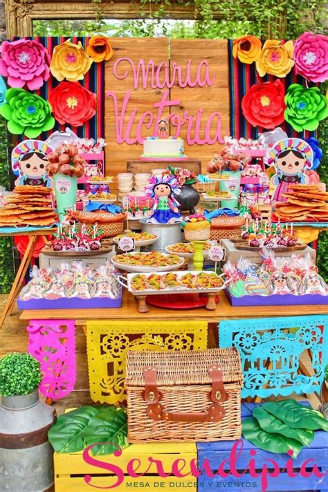 Mexican Candybar Decoracion Fiesta Mexicana Mesa De Postres