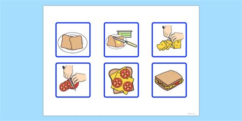 6 Step Sequencing Cards Making A Sandwich Teacher Made