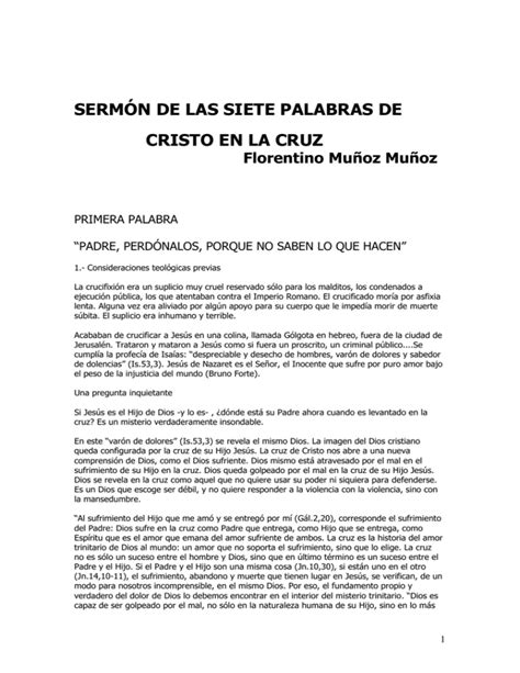 Serm N De Las Siete Palabras De Cristo En La Cruz