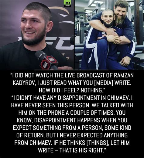 Khabib Nurmagomedov on Khamzat Chimaev and Ramzan Kadyrov : ufc