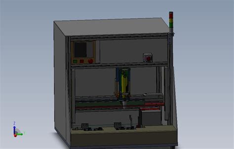 两工位半自动锁螺丝机solidworks 2012模型图纸下载 懒石网